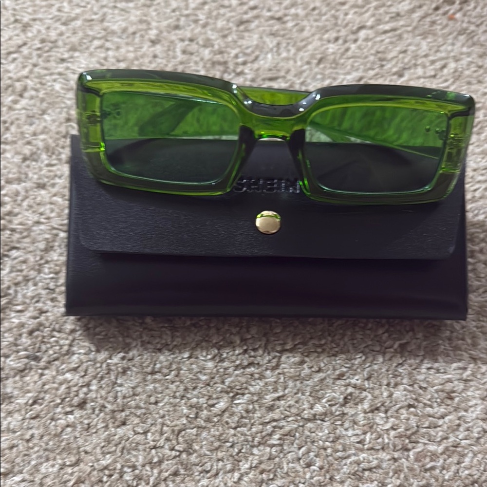 SAINT Green Sunglasses with Black Case